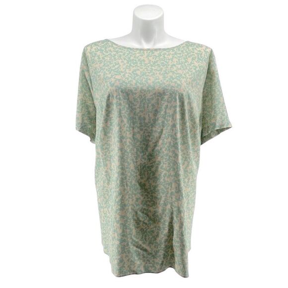 Ava & Viv Green Print Reversible Rayon Top 4X – Short Sleeve, Button Back, NWT - Picture 17 of 17